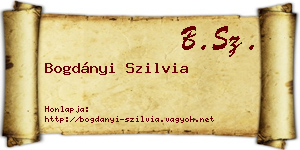Bogdányi Szilvia névjegykártya